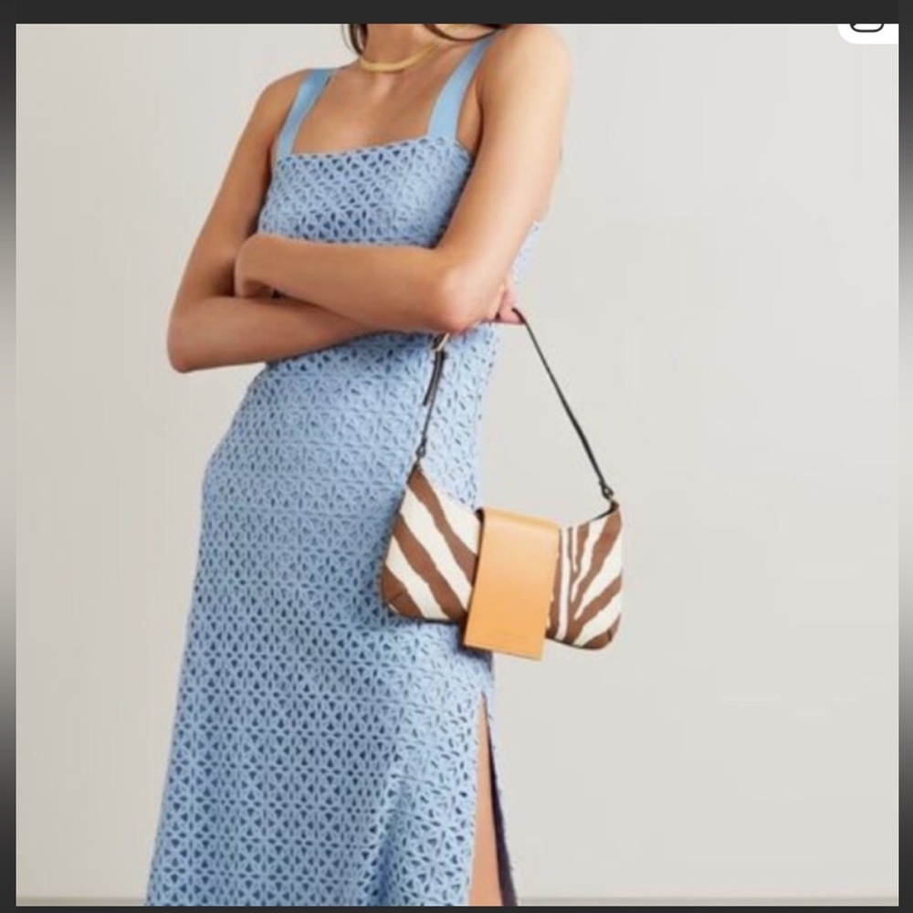 Miguelina Blue Crochet Dress